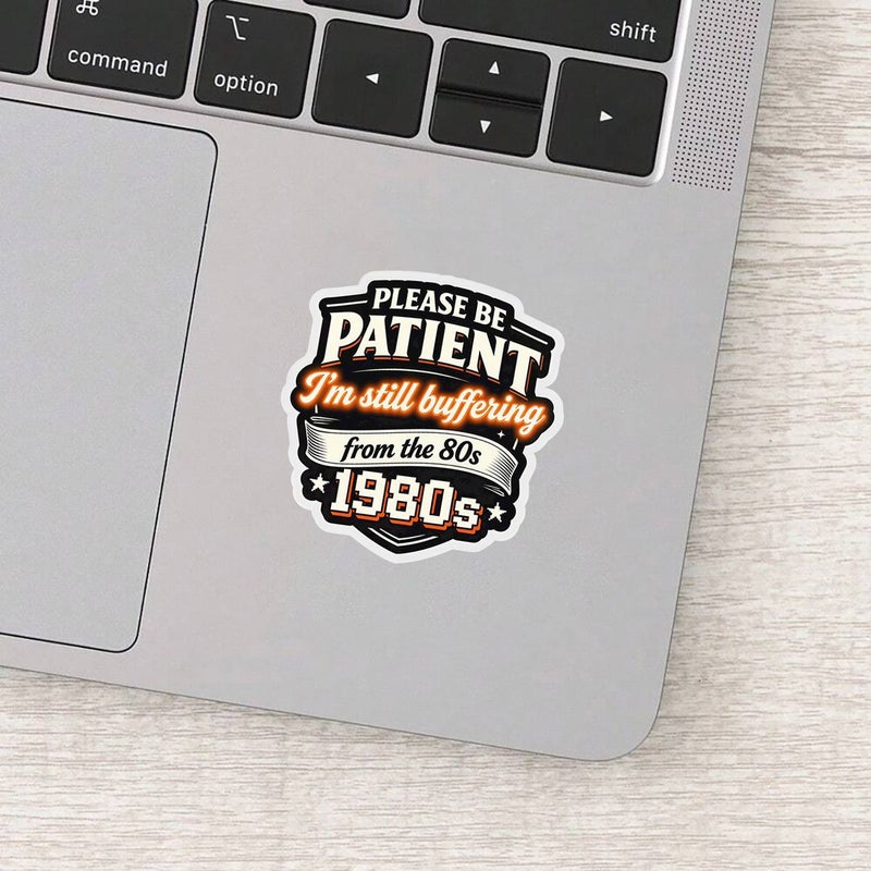Vintage 80s Retro Neon Pixel Vinyl Sticker for Laptop Water Bottle Car 7.62cm 3 Inch Multicolor Durable - Image 4