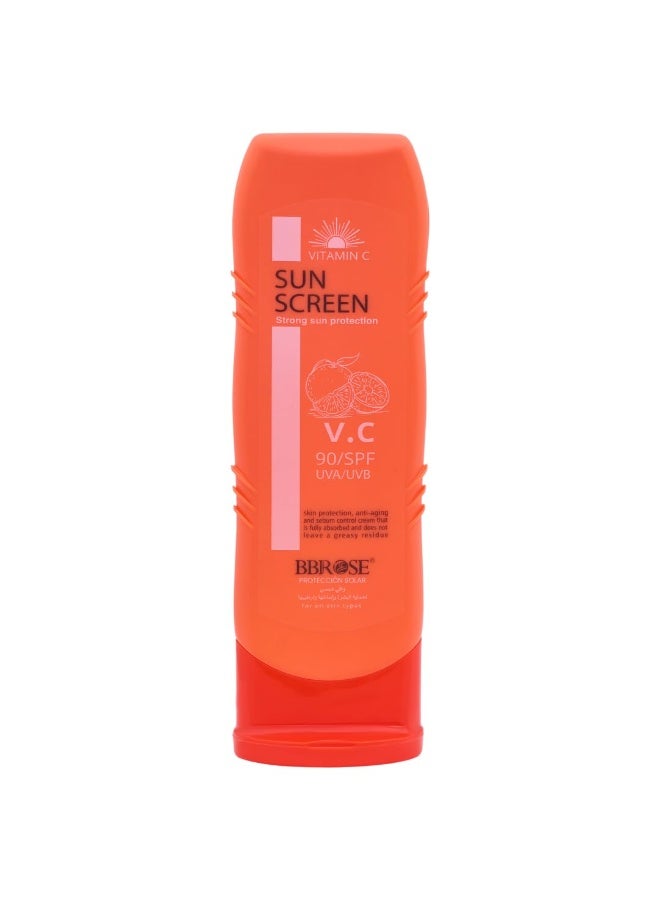 BBROSE Vitamin C Sunscreen SPF 90 125ml | Broad Spectrum UVA/UVB Protection | Anti-Aging & Sebum Control | Lightweight, Non-Greasy & Fast-Absorbing Sun Protection Cream - Image 2