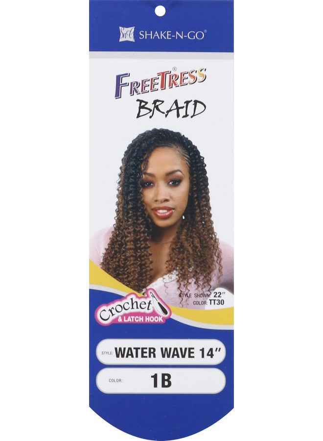 FreeTress Braids Freetress Synthetic Bulk Crochet Braid Water Wave 14 (1B Off Black) - Image 2