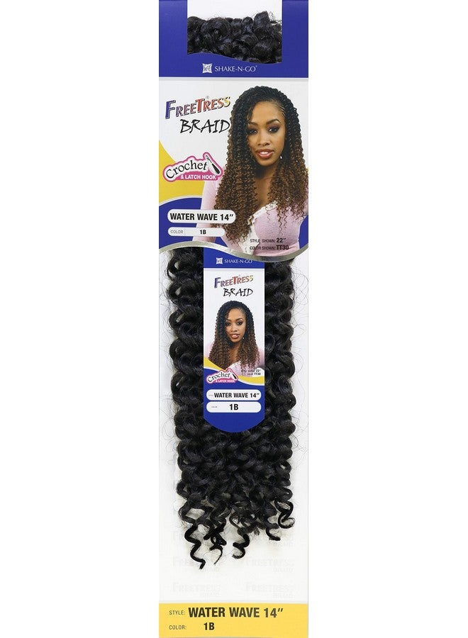 FreeTress Braids Freetress Synthetic Bulk Crochet Braid Water Wave 14 (1B Off Black) - Image 3