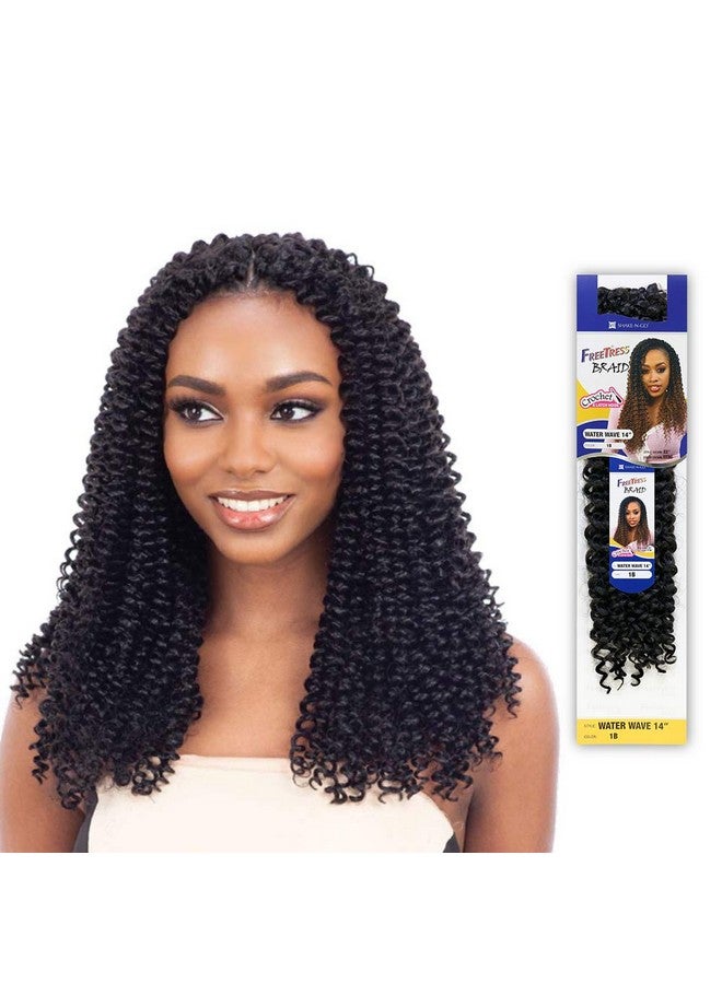 FreeTress Braids Freetress Synthetic Bulk Crochet Braid Water Wave 14 (1B Off Black) - Image 1