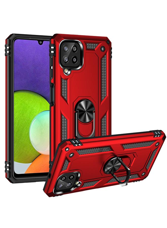 اس-توب جراب لهاتف Samsung Galaxy A22 4G مقاوم للصدمات مصنوع من مادة TPU + PC مع حامل دوار 360 درجة - Image 1