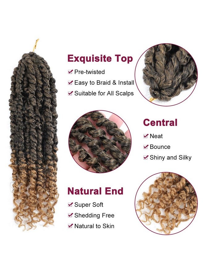 NAYOO Passion Twist Hair 8 Packs 14 Inch Passion Twist Crochet Hair For Women Crochet Pretwisted Curly Hair Passion Twists Synthetic Braiding Hair Extensions (14 Inch 8 Packs T27) - Image 4