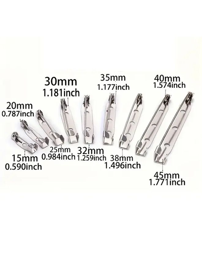 Gun Black 40mm Safety Pins with Holes 50pcs Pack Handmade DIY Brooch Accessories - Image 4