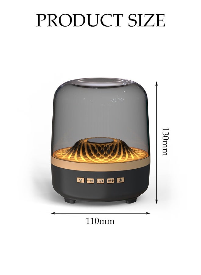 DUNISO Mini Portable Bluetooth Speaker Rechargeable Wireless Speaker with 7 Diamond-Effect Lighting Themes Superior Sound Performance Bluetooth Home Speaker for Travel, Sport, Party, Biking - Image 4