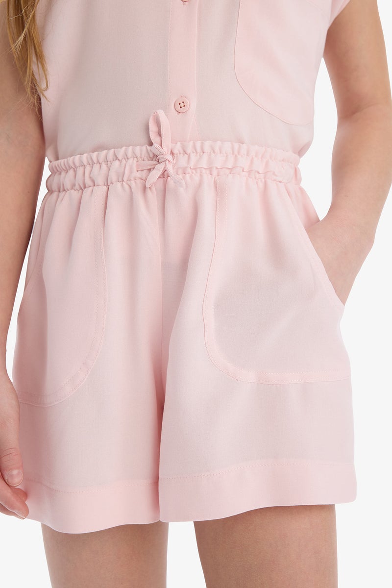 DeFacto Pink Girl Girl Elastic Waist Viscose Shorts Casual - Image 5