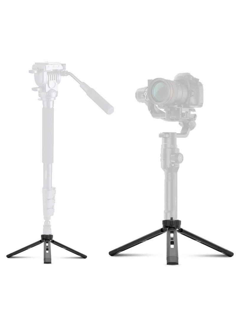 SYOSI Metal Mini Tripod Aluminum Desktop Tabletop Flexible Stand Compact Tripod with Adjustable Length and Nonslip Rubber Pads for Smooth Q/4 Crane Plus/2 Osmo Mobile  - Image 4