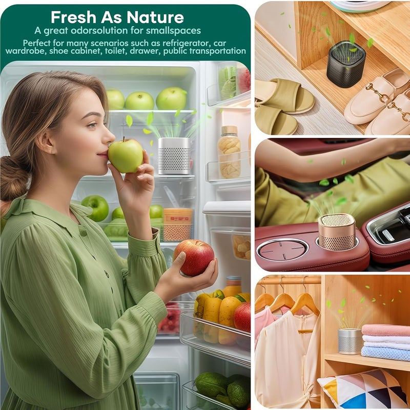Refrigerator Deodorizer For RV Car Closet Fridge Freezer Silver High Quality Stainless Steel CH CUT Technology No Electricity Needed Long Lasting For 10 Years Effective Odor Eliminator More Than Baking Soda Bamboo Charcoal - Image 5