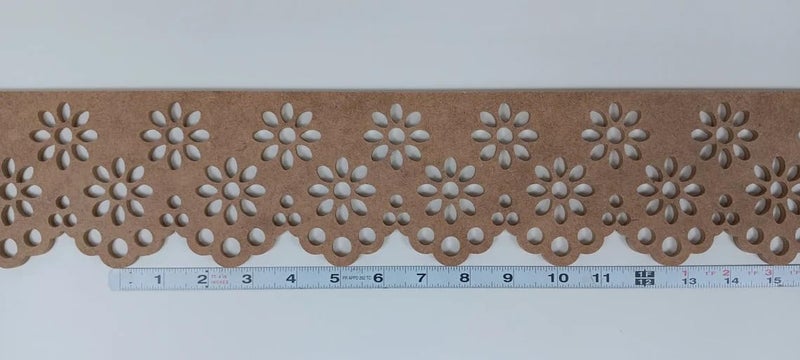 Haoser 2 Pcs MDF Scallop Trim Molding – Eyes Pattern Design, 56x6 CM Each – Unfinished Wood Border for DIY Wall Art, Furniture, Decor, Craft Projects – MDF Trim for Home Makeover and Upcycling (Design-19) - Image 4