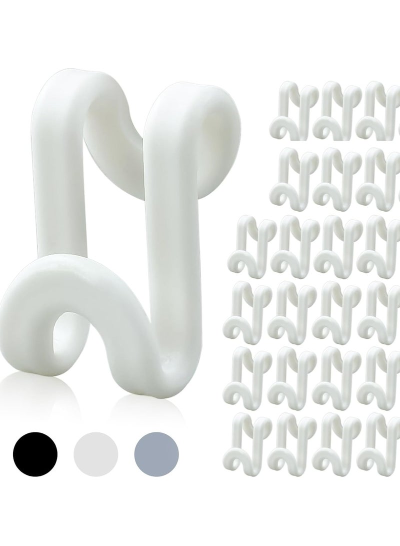 أوزيغالور 60 عبوة موصلات شماعات خزانة ملابس للخدمة الشاقة - مشابك تمديد مخملية عاجية لتوفير المساحة - Image 1