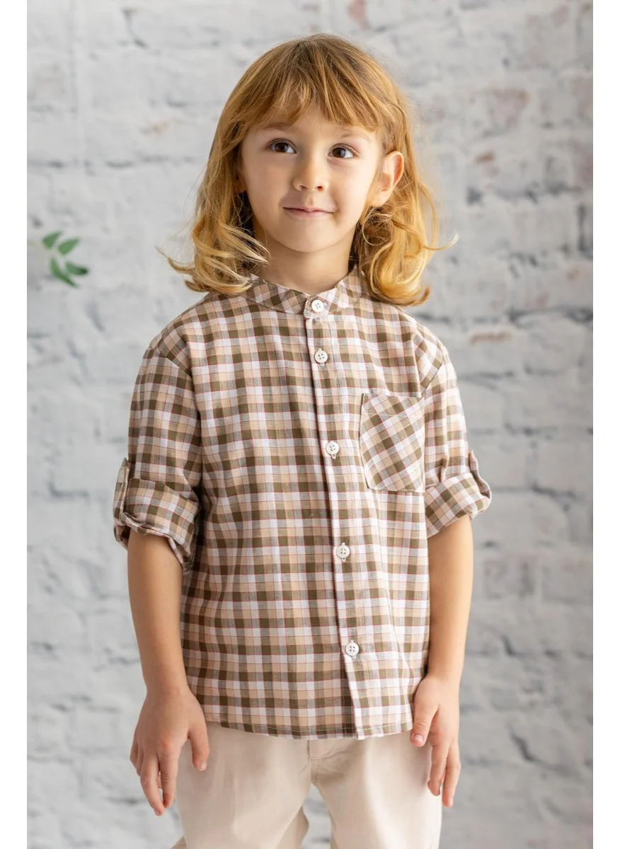 زيلاند Boy's Checkered Judge Collar Shirt