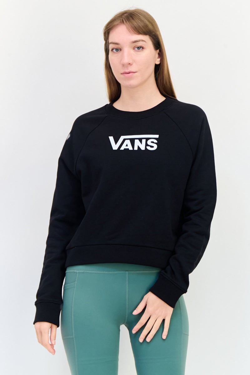 VANS Women Crew Neck Graphic Printed Sweatshirt, Black - Image 1