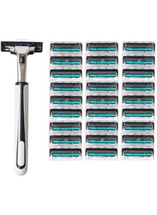 37 PCS Men Razors,Disposable Razors,Razor Blades,Mens Rrazors,Shavers for Men Razor,Mens Razor Includes 1 Handles and 37 Replaceable Razor Head，with Lubricating Strip and Long Non-Slip Rubber Handle - pzsku/Z50AF044EE574F98119BAZ/45/_/1729502709/4e56f356-40d6-4004-9211-63c0bd208328