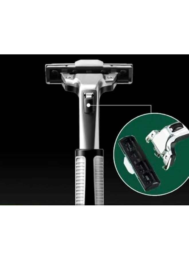 37 PCS Men Razors,Disposable Razors,Razor Blades,Mens Rrazors,Shavers for Men Razor,Mens Razor Includes 1 Handles and 37 Replaceable Razor Head，with Lubricating Strip and Long Non-Slip Rubber Handle