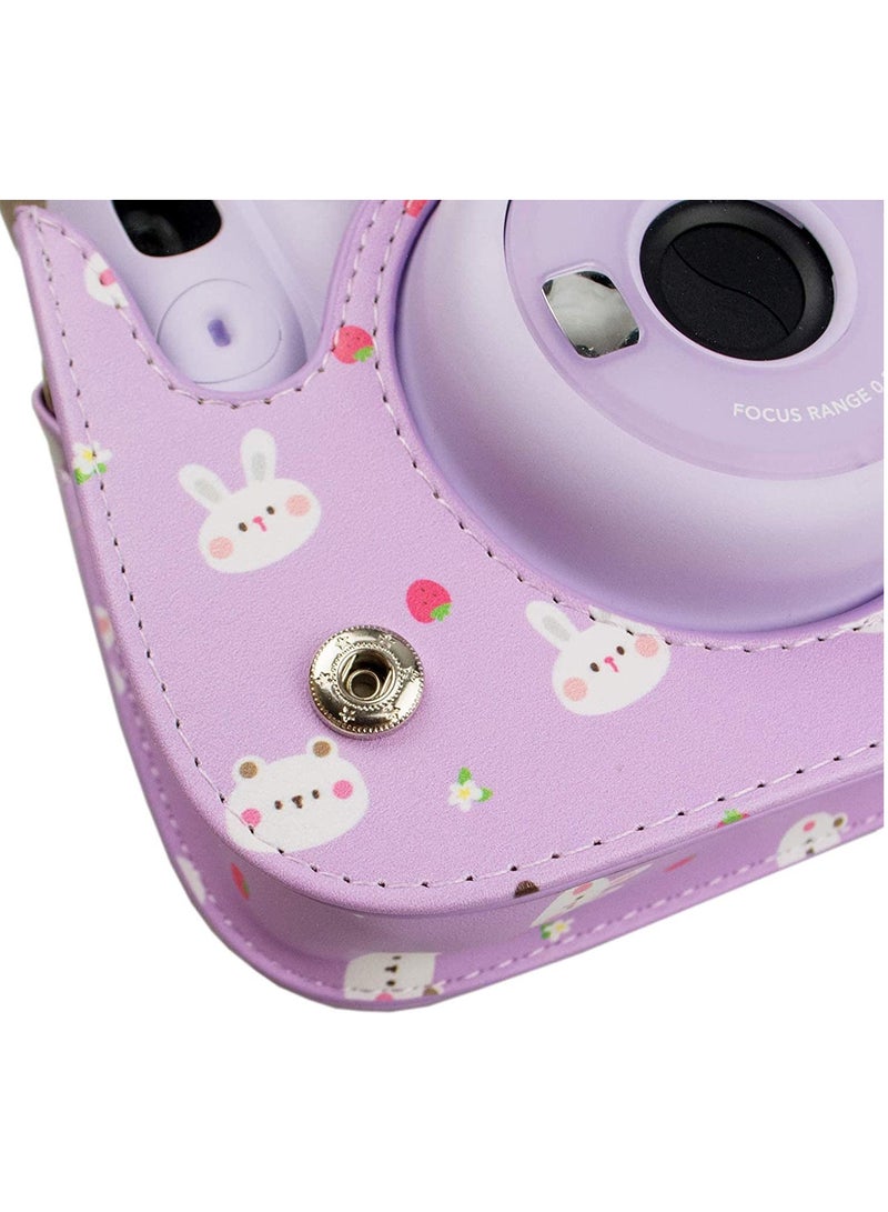 PU Leather Vintage Camera Bag Cover for Fujifilm Instax Mini 11/9/8/8+ with Adjustable Shoulder Strap - Stylish Protection for Your Mini Instant Camera - Image 5