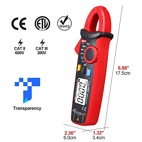 UNI-T UNIT UT210e Digital Clamp Meter AC DC Amp Meter Clamp Multimeter True RMS 2000 Counts Voltmeter Continuity Tester Capacitor HVAC Tool Multi Tester - Image 3