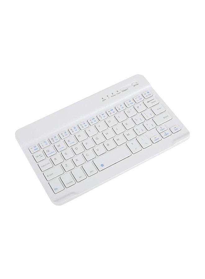 NIBEMINENT Ultra Slim Bluetooth Keyboard White - Image 1