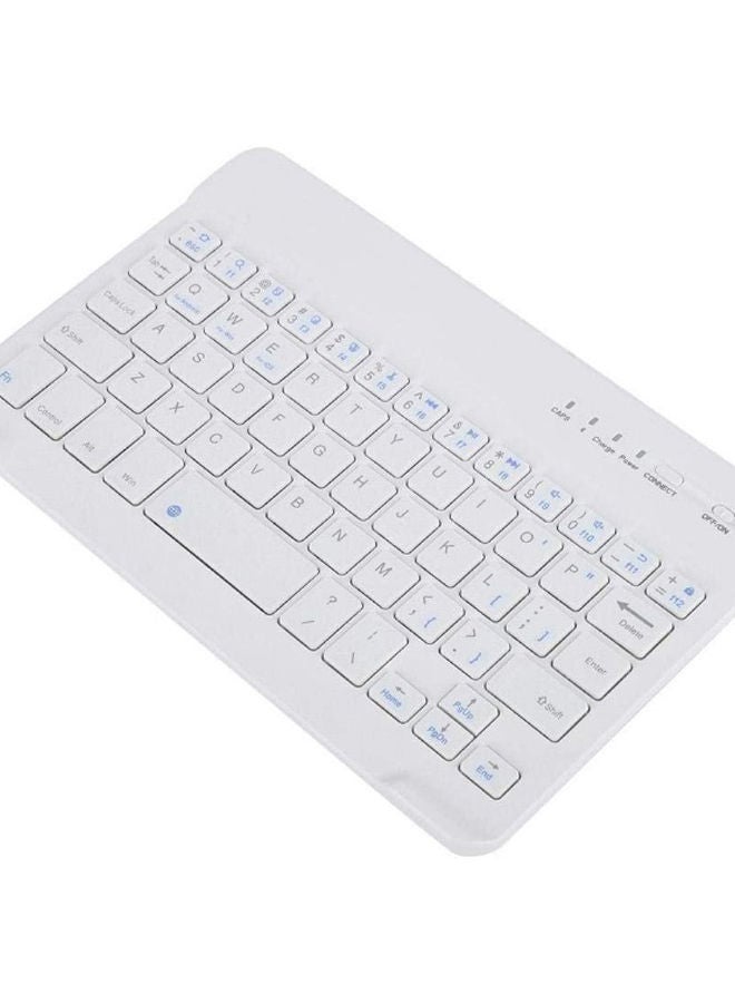NIBEMINENT Ultra Slim Bluetooth Keyboard White - Image 2