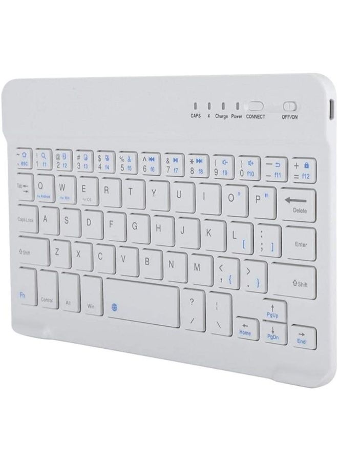 NIBEMINENT Ultra Slim Bluetooth Keyboard White - Image 3