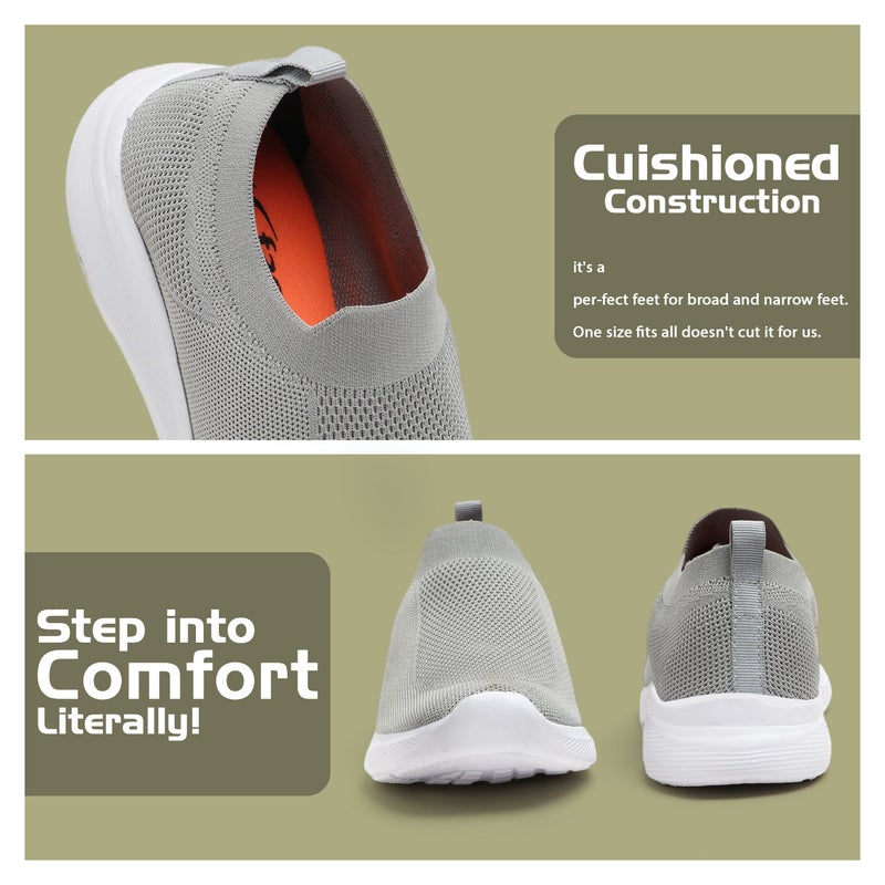 Face حذاء رياضي رمادي فاتح للرجال - Image 2