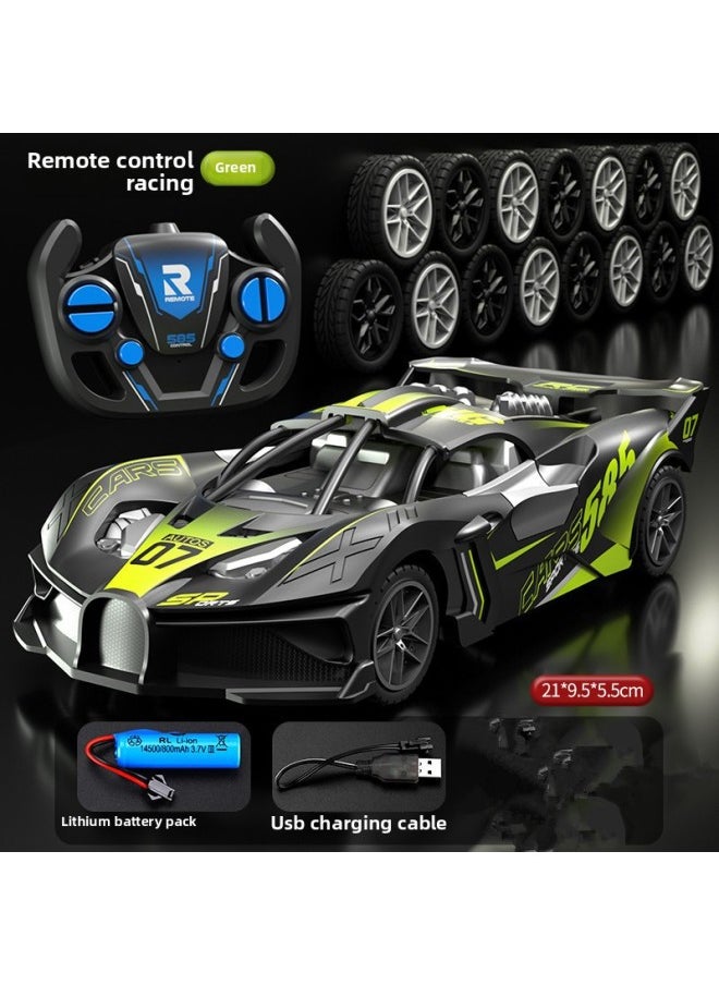 Generic Children's Remote Control Car Four-way Charging Wireless Electric Toy Bugatti Car Racing A Generation Of Hair-Color:Medium Green Bugatti  - Image 1