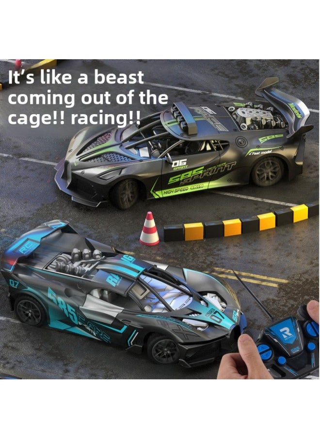Generic Children's Remote Control Car Four-way Charging Wireless Electric Toy Bugatti Car Racing A Generation Of Hair-Color:Medium Green Bugatti  - Image 3