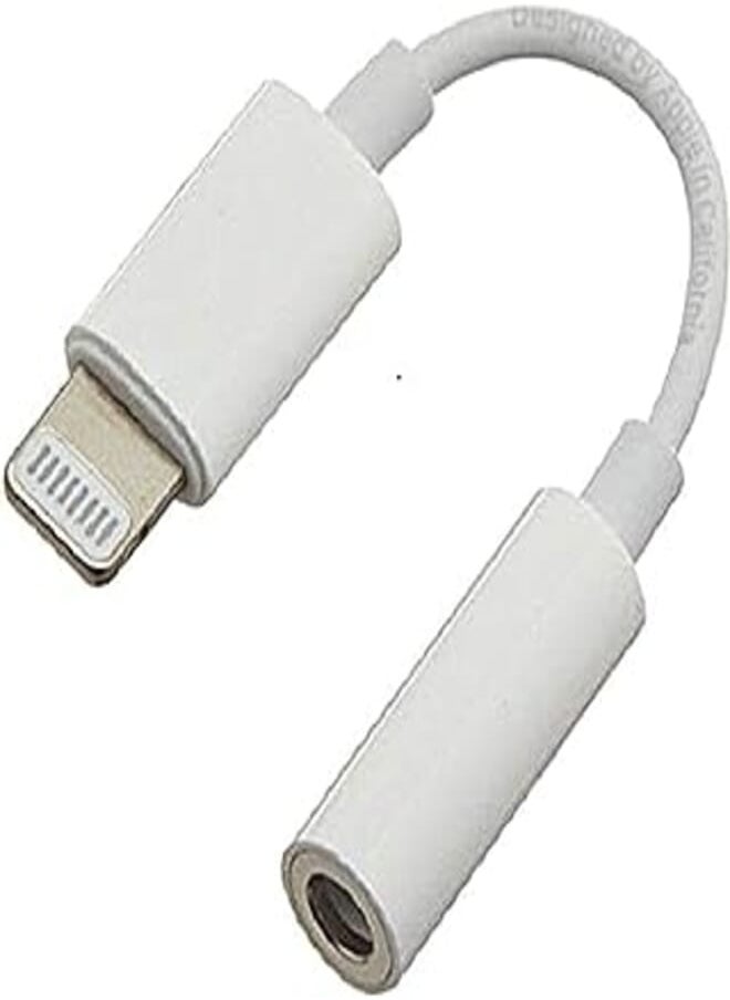 Generic - Lightning Converter To Headphone Jack For iPhone 7 (White) - Image 1