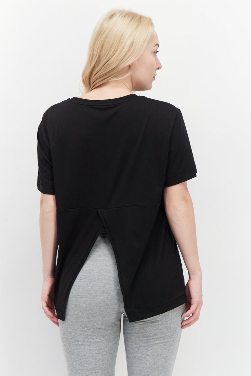 PUMA Women Sportswear Fit Short Sleeve Printed T-Shirt, Black - Image 3