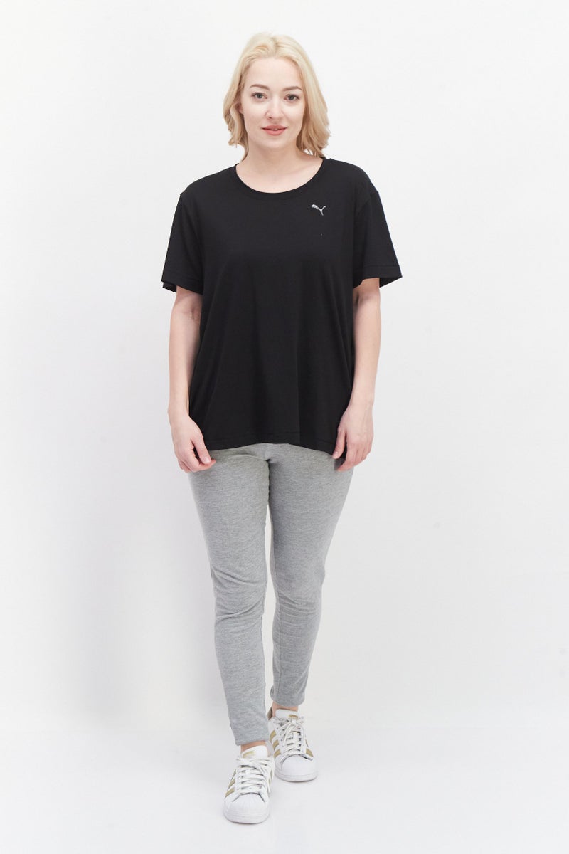 PUMA Women Sportswear Fit Short Sleeve Printed T-Shirt, Black - Image 4