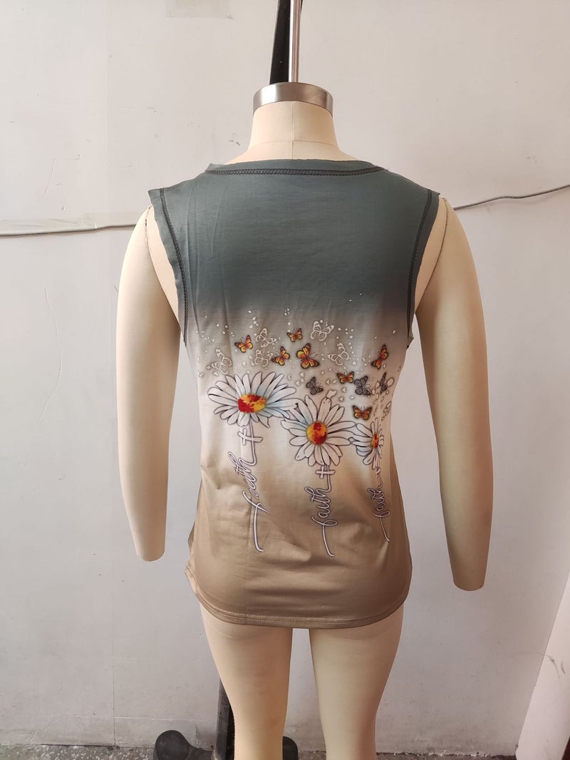 2021 شيرت بدون أكمام مكتوب رقمي بتصميم صيفي رائع للتجارة الحدودية على منصات AliExpress و Wish والمنصات المستقلة و eBay اللون الأخضر مقاس M - Image 2