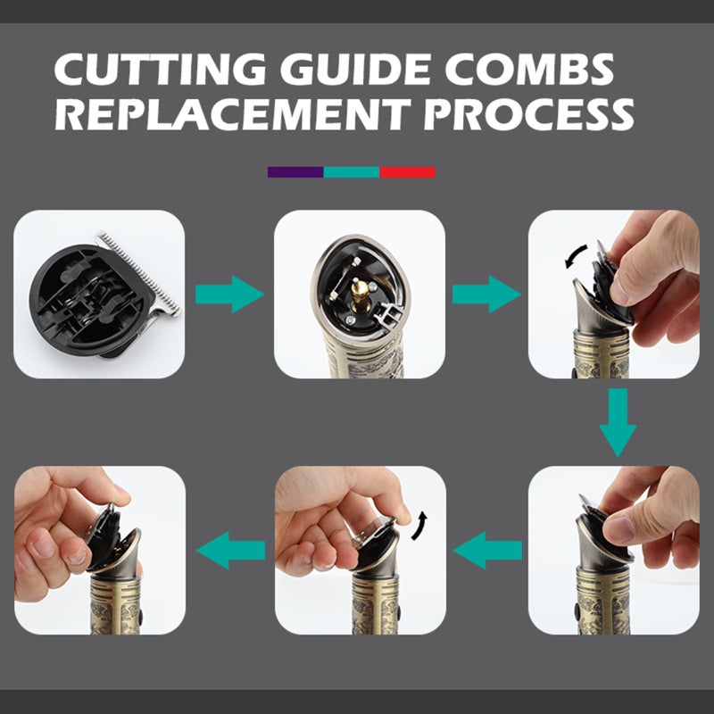Retro Engraving All Metal Hair Clipper LED Display Fast Cutting Shaving Haircut Professional Styling - Image 2
