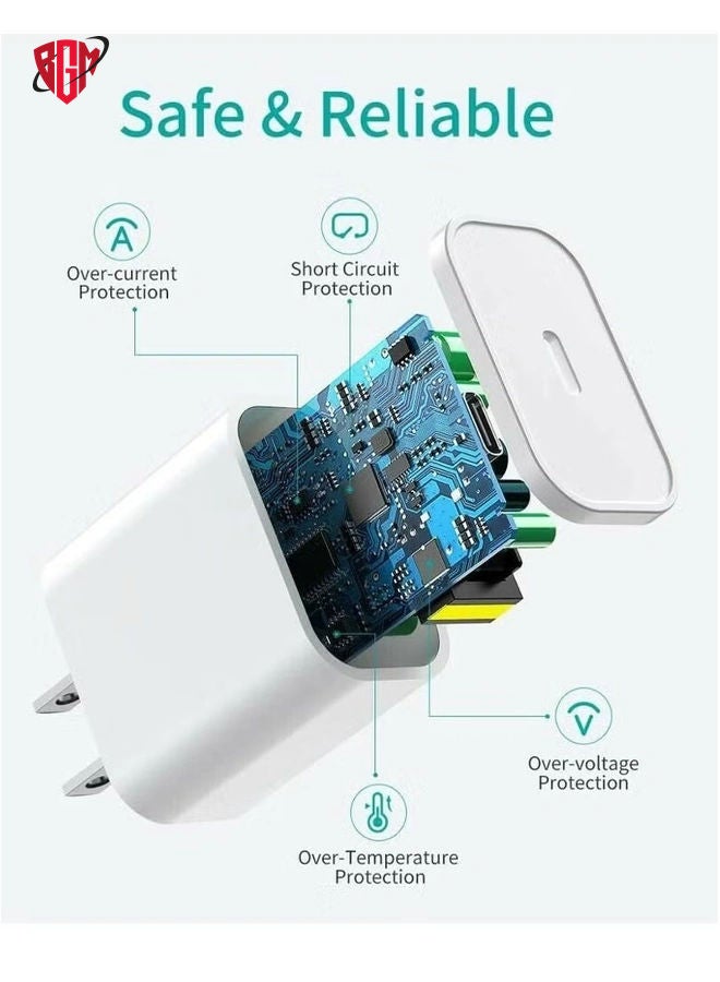 BGM For iPhone 11/12/13 Pro/X/XR Fast Charger 20W PD Cable Cord Power Adapter Type-C  - Image 2