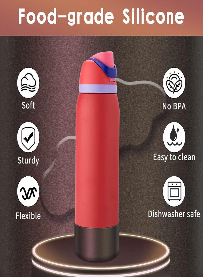 BKBY Chameleon Silicone Water Bottle Boot, Compatible with Owala 24oz 32oz 40oz, Gradient Matte Luster Cup Sleeve Bottom Cover for FreeSip, Twist, or Flip Stainless Steel Water Bottles - Image 4