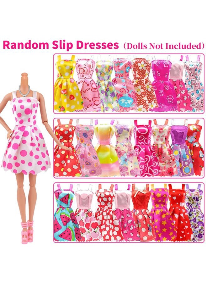 Ecore Fun 30 PCS Doll Clothes and Accessories 5 Fashion Clothes Sets 5 Fashion Skirts 10 Mini Dresses 10 Shoes Fashion Casual Outfits Set Perfect for 11.5 inch Dolls - Image 3