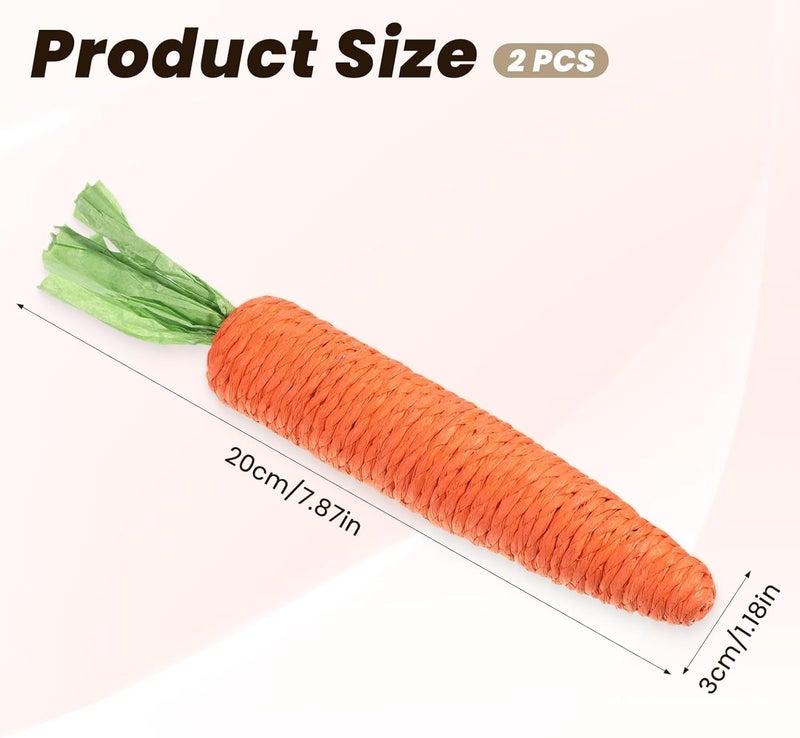 KASTWAVE Fast & slow shipment compatible Interactive Cat Toys, Natural Durable Chew Toys, Dental Health Kitten Teething Toys, Crinkle Paper Carrot Shaped Toy Gift for Cat, Eco-Friendly Physical Exercise for Indoor Cats for Reduce Loneliness Economical varied sizing picks - Image 3