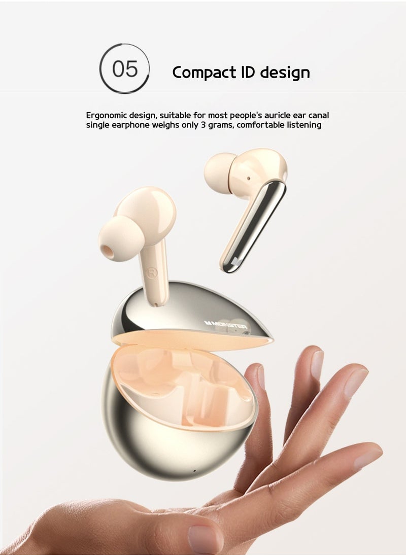 Monster - Monster N-Lite 203 True Wireless Bluetooth Earbuds - Stylish, Comfortable In-Ear Design for Apple & Huawei Devices - High-Quality Audio, Portable Charging Case, Available in Multiple Colors - Image 1