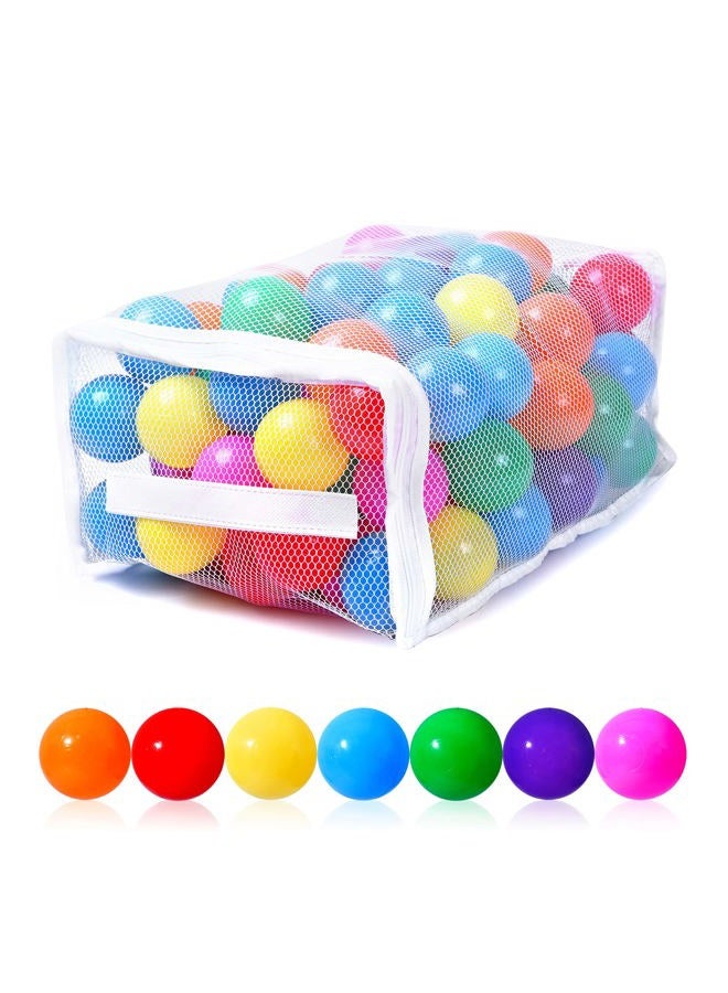 PlayMaty Play Ball Pool Pit Balls - Phthalate Free BPA Free Colorful Plastic Ocean Balls for Kids Swim Pit Fun Toys 100 Pieces for Toddlers and Baby Playhouse Play Tent Playpen(Colorful) - Image 1