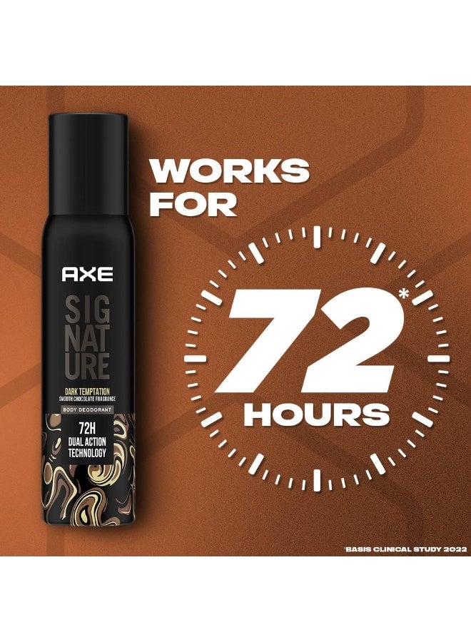 أكس مزيل عرق للجسم من أكس سيجنتشر دارك تمبتيشن، بخاخ طويل الأمد، بدون غازات، للرجال، 122 مل - Image 5