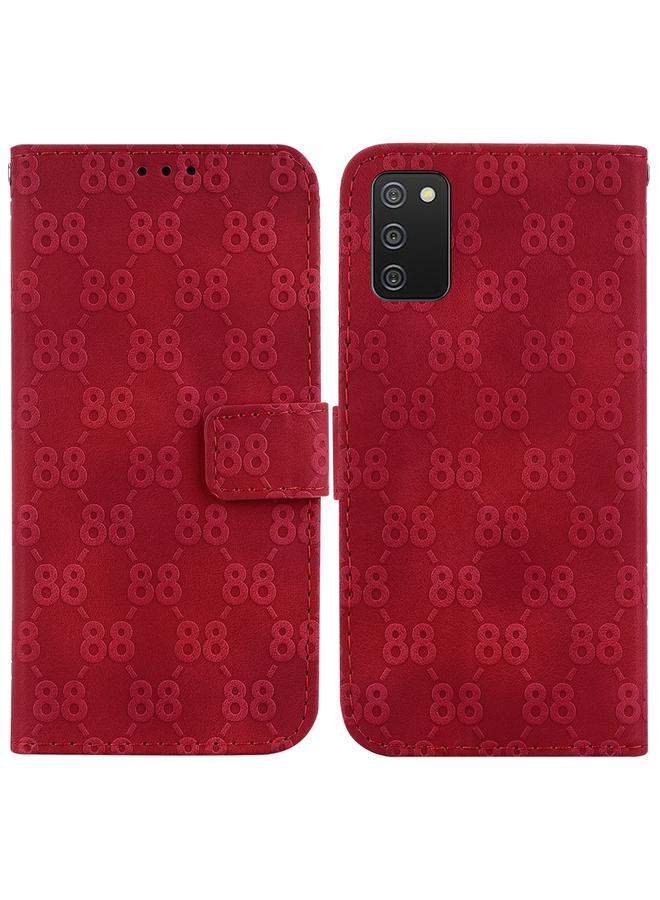 اس-توب جراب لهاتف Samsung Galaxy A03s EU مقاس 166.5 مم، جراب هاتف جلدي مزدوج منقوش على شكل 8 - Image 1