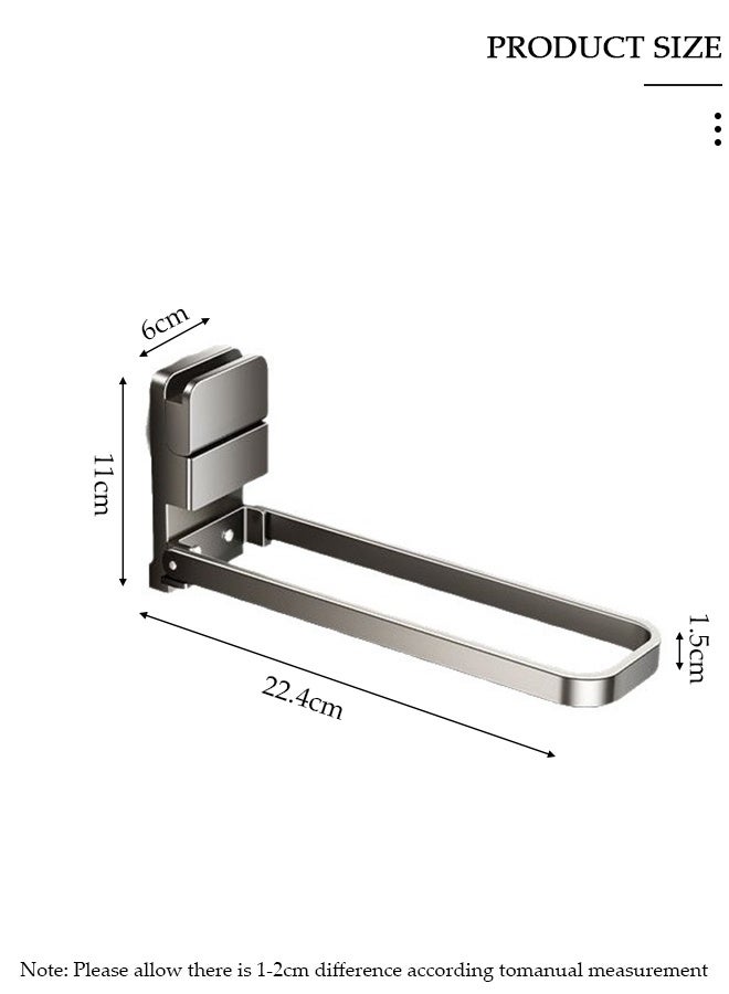 DUNISO 2 Pack Towel Rack, Towel Bar Holder, Stainless Steel Towel  Rail for Shower,  Foldable  Wall Mounted Towel Rack for Bathroom  Living Room,No Drilling Towel Holder - Image 2