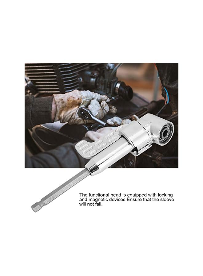 PROMASS promass Screwdriver, 105 Degree Electrician Labor-Saving Bending Forward and Reverse Screwdriver Drill Socket Adapter Electric Drill Accessory Integrated Metal Shell  - Image 4