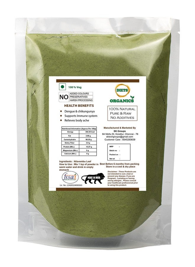 Diets Organics Nilavembu powder- 50 grams/Chirata/Kirayata/Kalmegh Powder - 50 g pack of 1 - Image 3