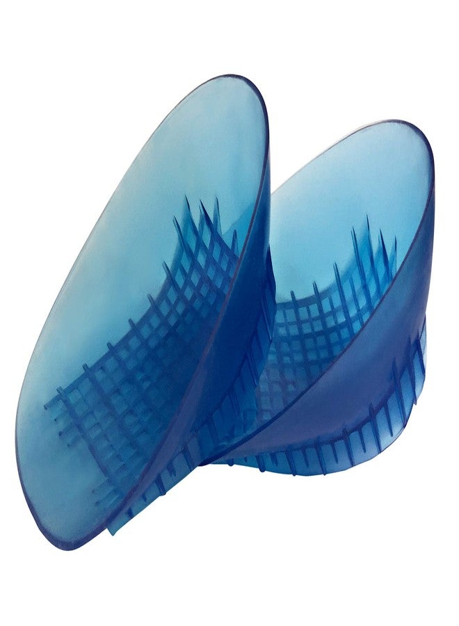 KidSole Full Coverage Shock Absorbing Heel Cups for Kid's with Sensitive Heels, Heel Spurs, Plantar Fasciitis Deep Heel with Raised Sides. (Kids Size 2-7) (Blue) - Image 3