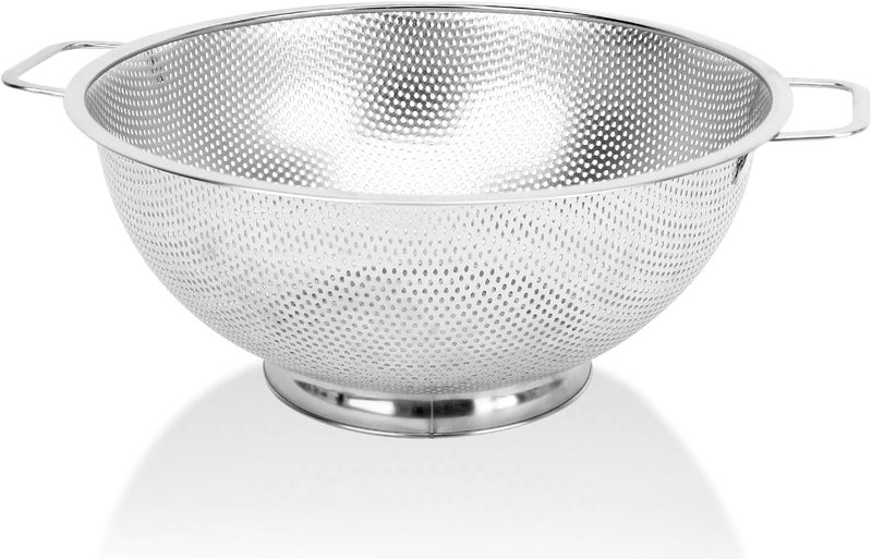 Kteniy Colander for Kitchen, 4QT, Stainless Steel Colander Strainer with Handle for Fruits Vegetables Cooking Food, Dishwasher Safe - Image 1