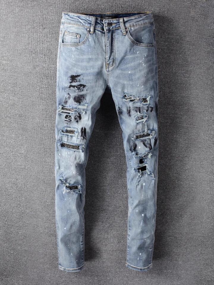 Unisex Classic Denim Jeans Loose Fit Daily Outdoor Wear - Image 2