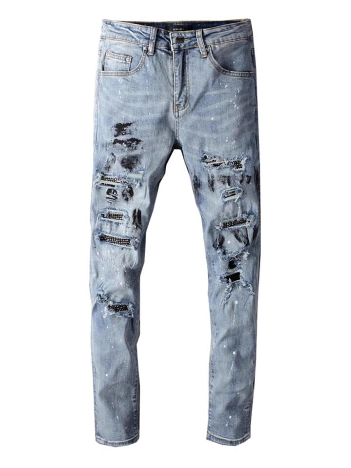 Unisex Classic Denim Jeans Loose Fit Daily Outdoor Wear - Image 5