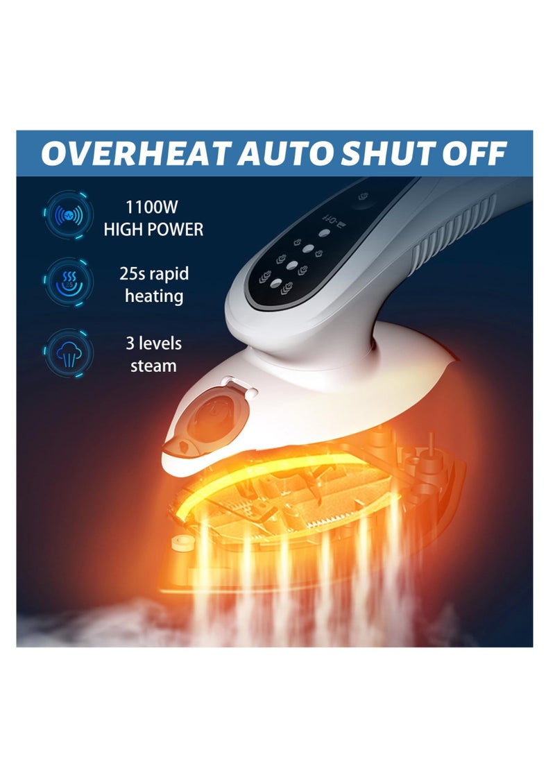 Excefore Portable Travel Steamer Iron, Fast Heat Up Handheld Garment Steamer, 3 Modes for Wet and Dry Ironing, 1100W 25s Heat Up Micro Steam Iron, 90° Rotation Anti Drip Clothing Steamer Iron - Image 3