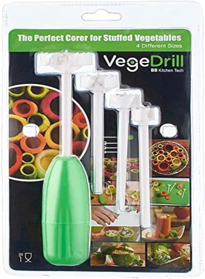 The perfect corer for stuffed vegetables, 4 pieces multicolor