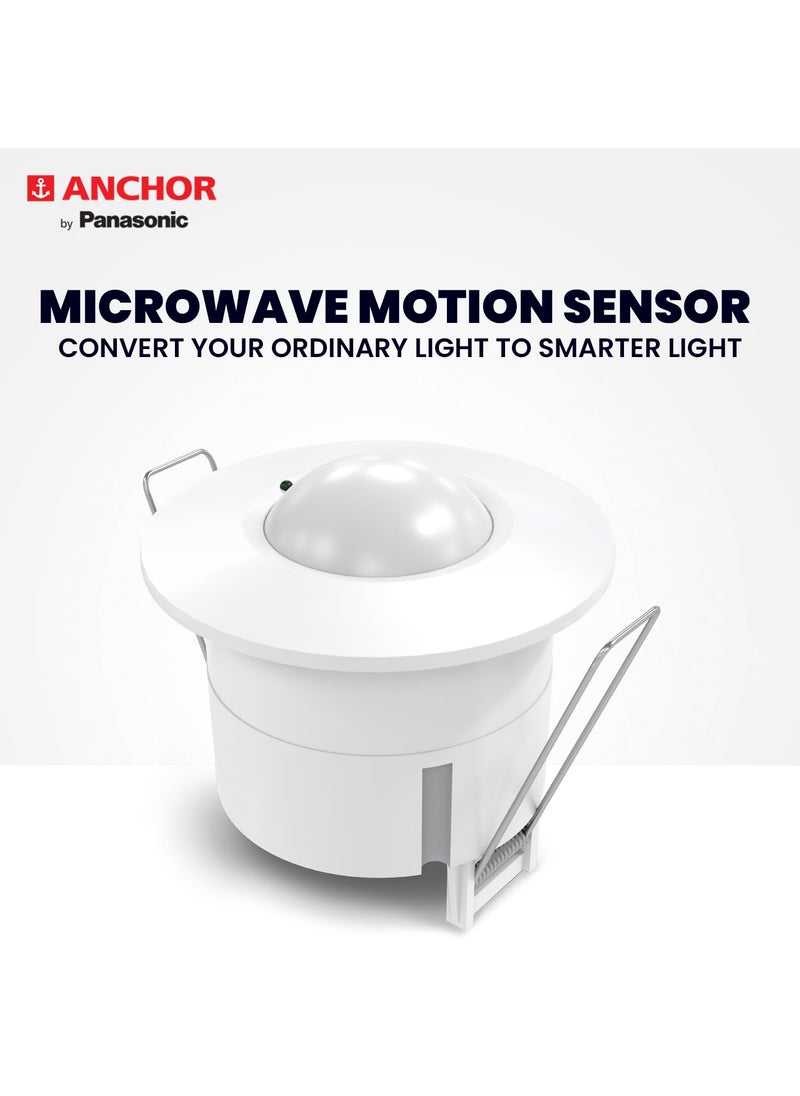 Anchor Anchor by Panasonic 360 Microwave Motion Sensor with Light Energy Saving Motion Detector 22762  - Image 4