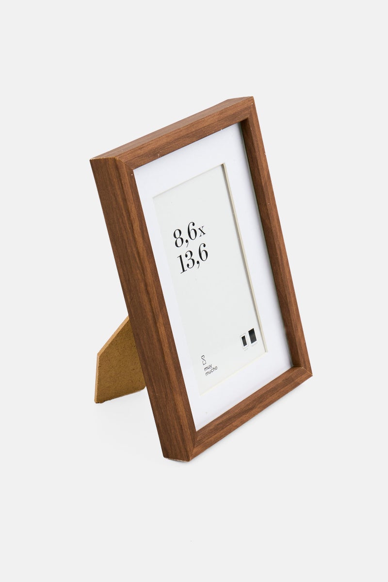Muy Mucho Wooden Photo Frame 8,6 x 13,6 cm, Tan - Image 3